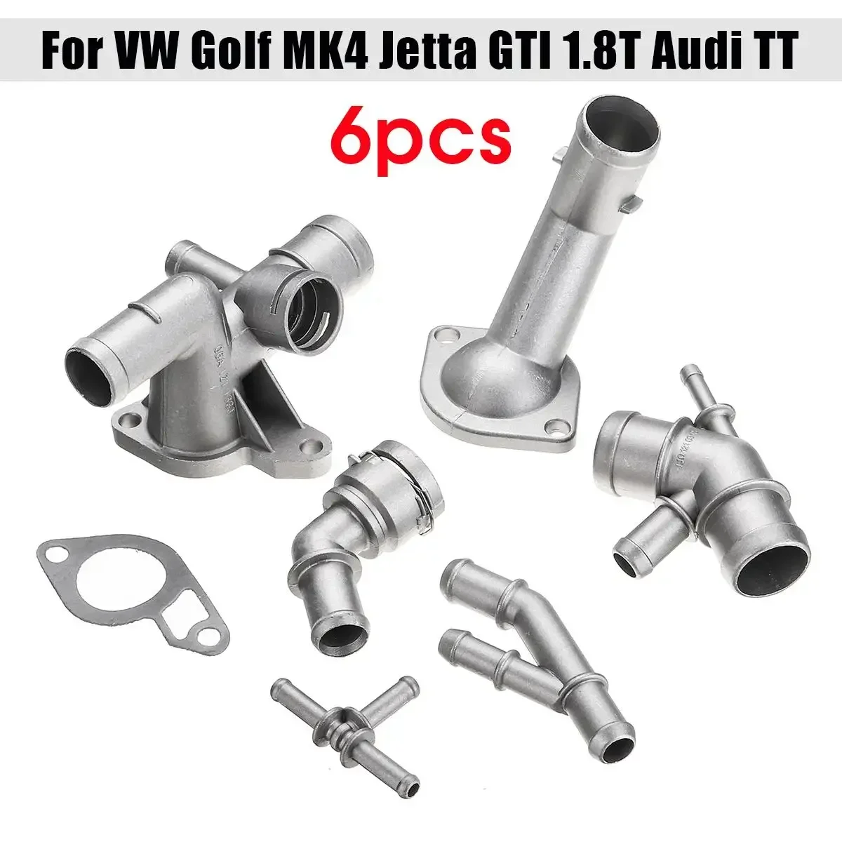 6 peças para vw golf mk4 para jetta gti 1.8t 2000-2005 para audi tt 2000-2002 kit de atualização de flange de refrigerante de alumínio de carro 06a 121133 J 6 peças para vw golf mk4 para jetta gti 1.8t 2000-2005 para audi tt 2000-2002 kit de atualização de flange de refrigerante de alumínio de carro 06a 121133 J