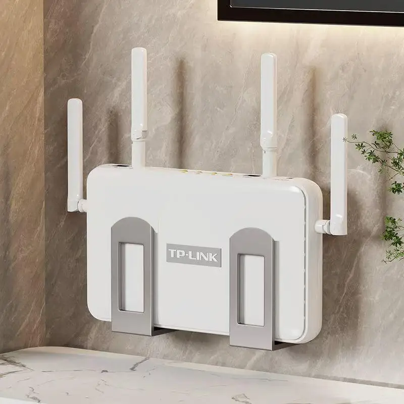 2 Peças Suporte de Parede para Roteador e Dispositivos Wi-Fi, Rack para Decodificador e Acessório A/V para Home Theater