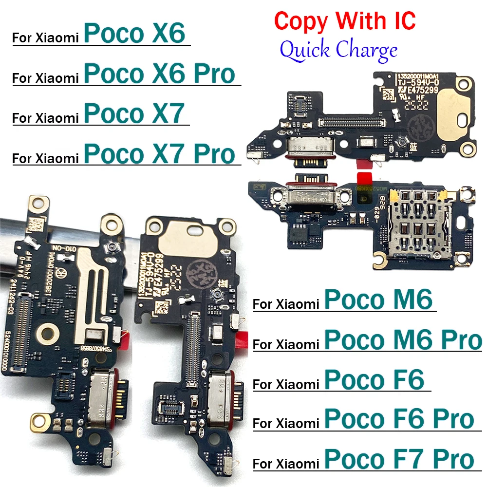 Nova porta usb carregador dock plug conector placa de carregamento microfone cabo flexível para xiaomi poco x6 x7 m6 f6 f7 pro 4g 5g