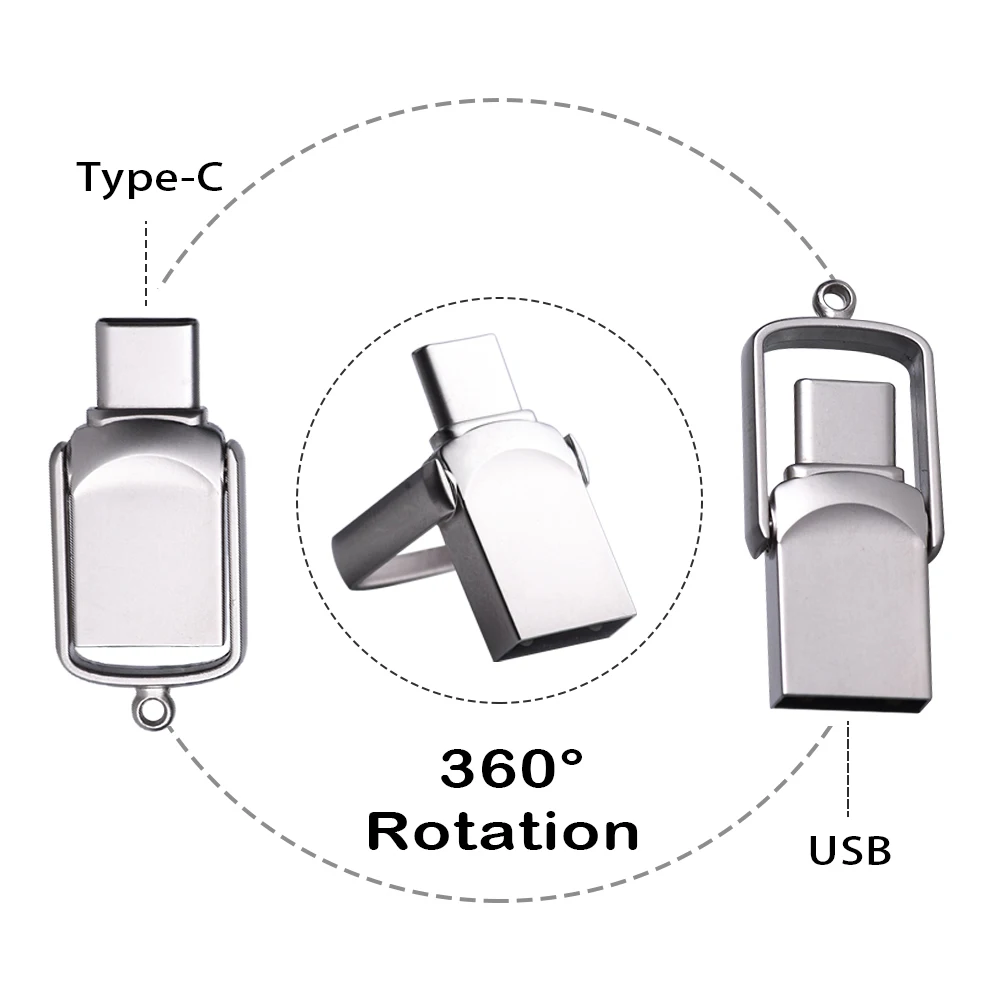 Pen Drive USB 2 em 1 JASTER 32GB 64GB 128GB para PC TYPE-C, Pen Drive USB 2.0 de Alta Velocidade 128GB TYPE-C 32GB 64GB