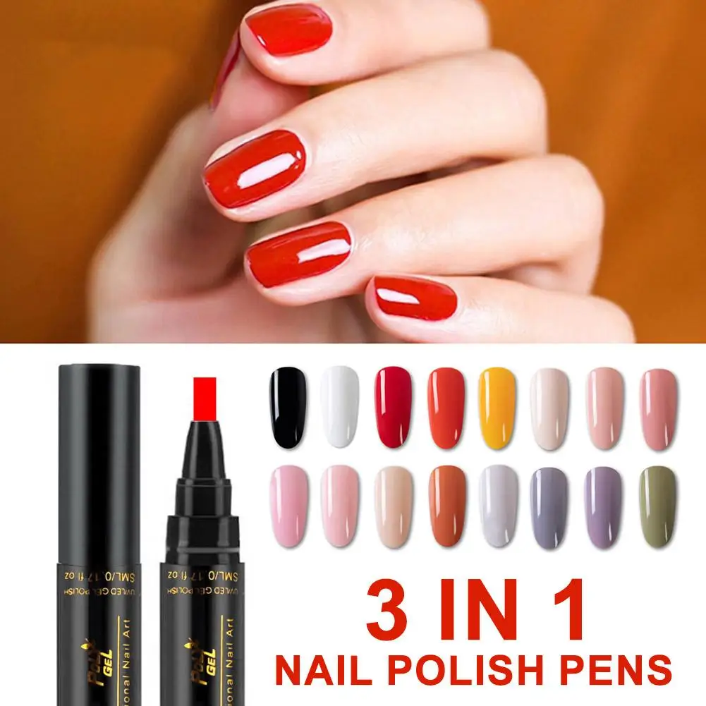Canetas de Arte para Unhas DIY de Alta Pigmentação, Cores Brilhantes, Secagem Rápida, Seguras e Fáceis de Usar, Kit de Canetas de Óleo para Arte de Unhas à Prova d'Água