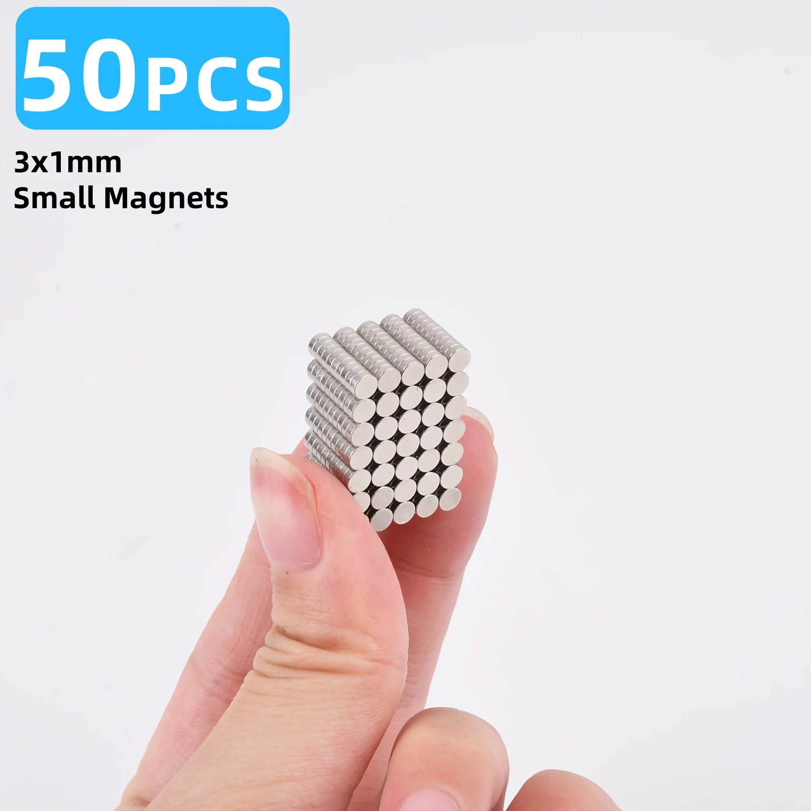 Mini Ímã Redondo Pequeno de 3mm X 1mm, 0.118" X 0.039", Adequado para Fixadores de Adesivos, Escritório, Geladeira