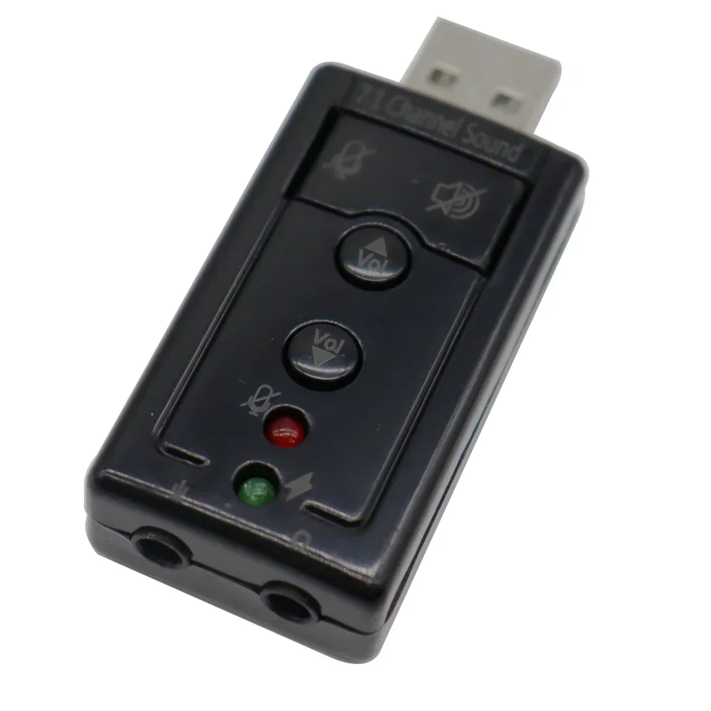 Virtual 7.1 placa de som usb externa usb para jack 3.5mm fone de ouvido adaptador de áudio microfone placa de som para mac android linux