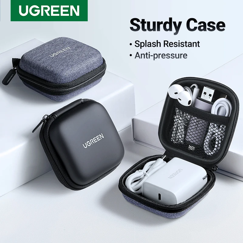 Ugreen caso fone de ouvido duro saco para airpods earpods sennheiser almofadas ouvido sem fio bluetooth acessórios