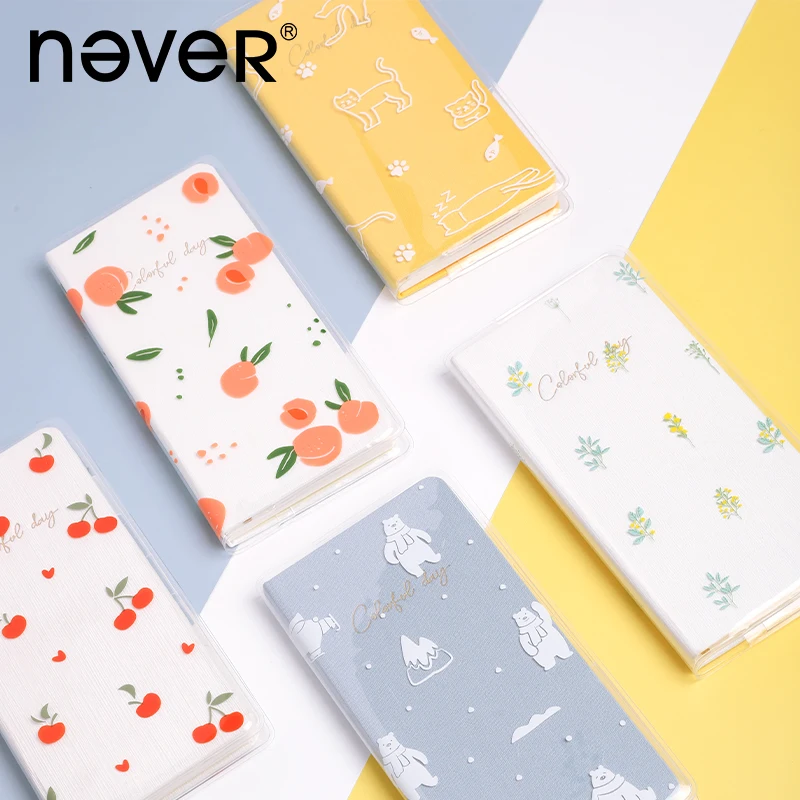Sempre kawaii transparente semanas capa notebook pequeno fresco mão conta planejador semanal livro jaqueta protetor para libros