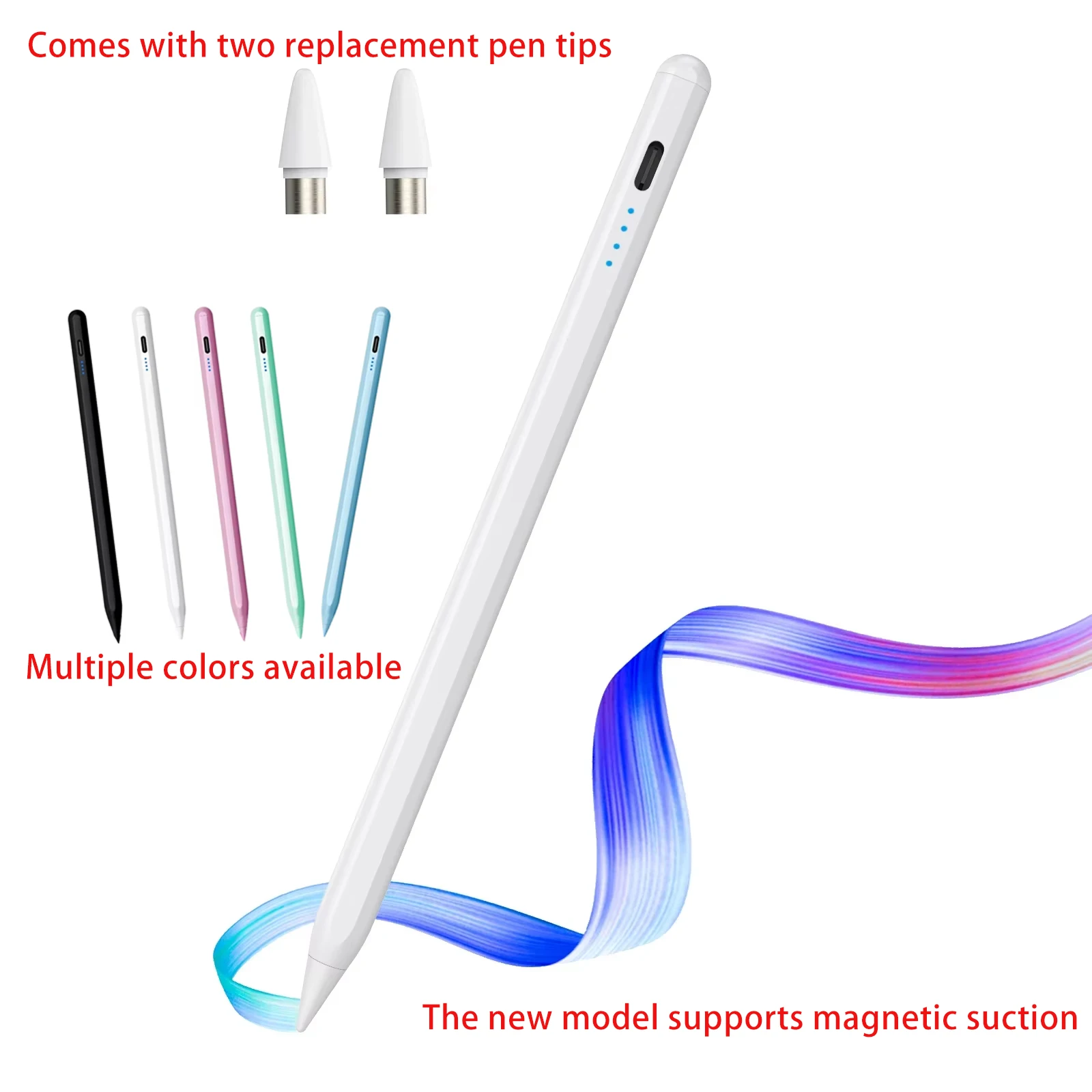 Nova caneta stylus universal para android ios tela capacitiva caneta de toque para ipad apple lápis para huawei xiaomi samsung tablet caneta Nova caneta stylus universal para android ios tela capacitiva caneta de toque para ipad apple lápis para huawei xiaomi samsung tablet caneta