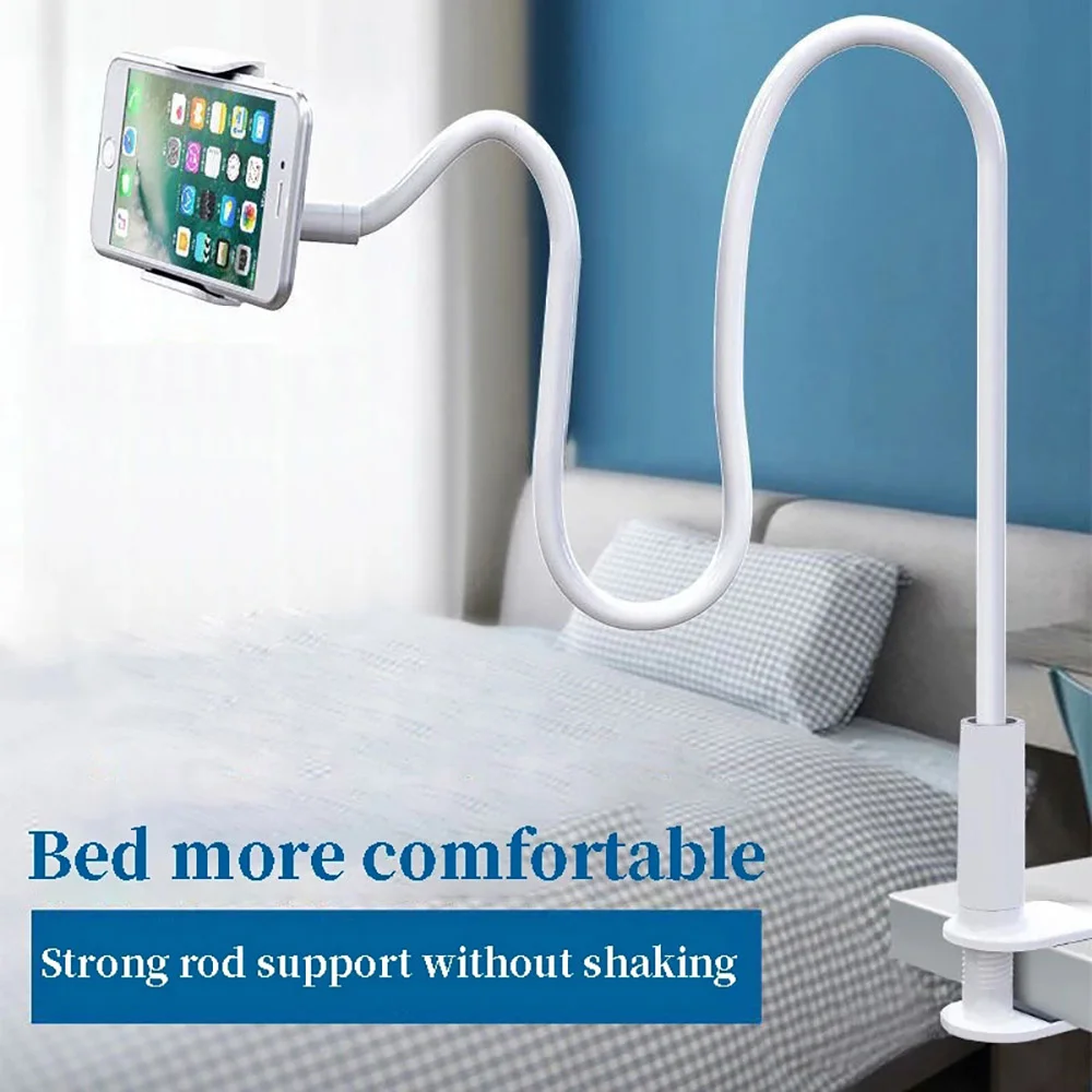 Suporte Ajustável para Celular, Portátil, com Braço Flexível, Suporte de Montagem com Clipe para Casa, Cama, Mesa, Suporte Universal para Smartphone