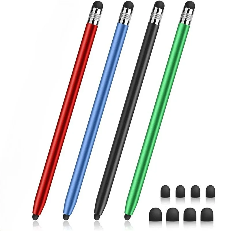 Caneta tablet universal lápis capacitivo stylus duplo cabeça de silicone para ipad android samsung huawei lenovo telefone inteligente Caneta tablet universal lápis capacitivo stylus duplo cabeça de silicone para ipad android samsung huawei lenovo telefone inteligente