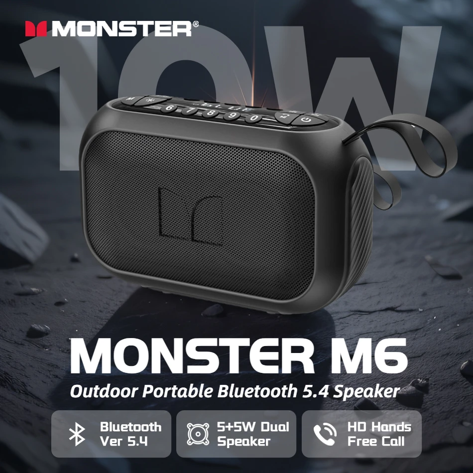 Monster m6 alto-falante bluetooth ao ar livre alto-falante duplo poderoso portátil caixa de som bluetooth suporte fm/tf/usb/aux/entrada de fones de ouvido Monster m6 alto-falante bluetooth ao ar livre alto-falante duplo poderoso portátil caixa de som bluetooth suporte fm/tf/usb/aux/entrada de fones de ouvido