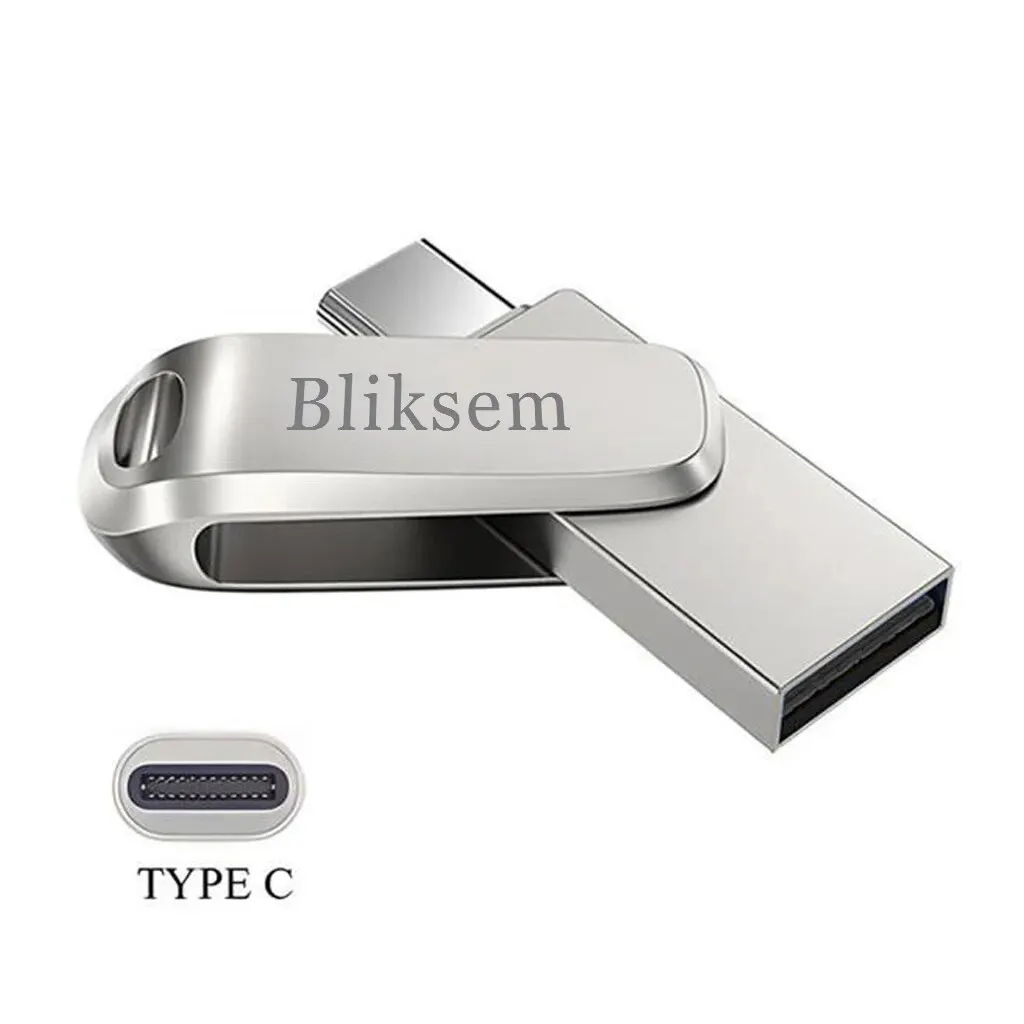 Bliksem TYPE-C USB Flash Drive 32GB 64GB 128GB para TYPE-C PC Pen Drive USB de alta velocidade 128GB USB 2.0 TYPE-C 32GB 64GB