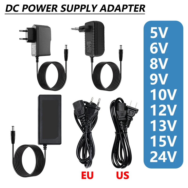 Fonte de alimentação dc 12v 24v 5v 6v 8v 9v 10v 13v 15v adaptador de fonte de alimentação transformador ac 220v 110v para dc 12 24 5 6 8 9 10 13 15 volts