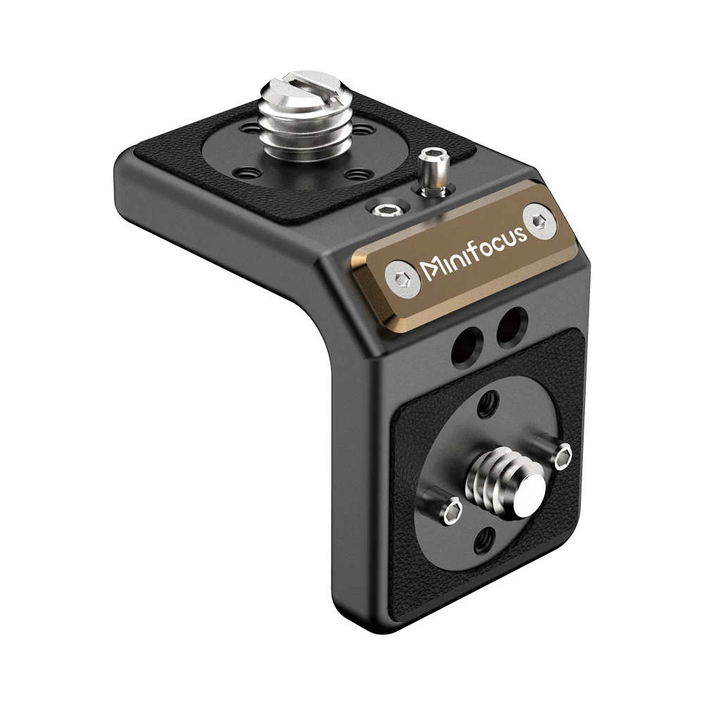 Mini placa de montagem em L, ângulo reto de 90 graus com adaptador de equipamento de vídeo ARRI para transmissor sem fio, bateria de montagem em V, monitor