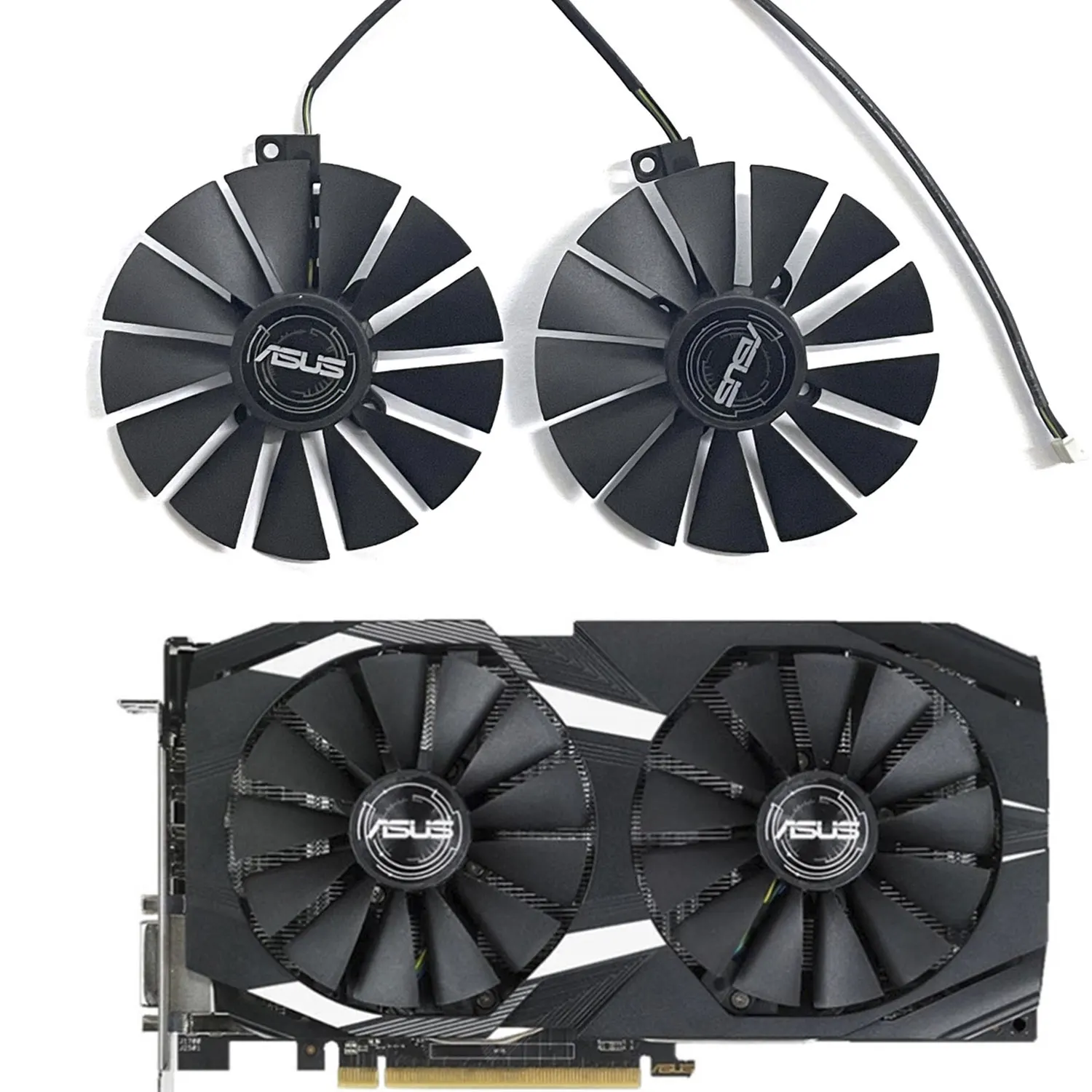 Ventilador de Refrigeração T129215SM 95mm para Placas de Vídeo ASUS STRIX RX 470 580 570 GTX 1050Ti 1070Ti 1080Ti
