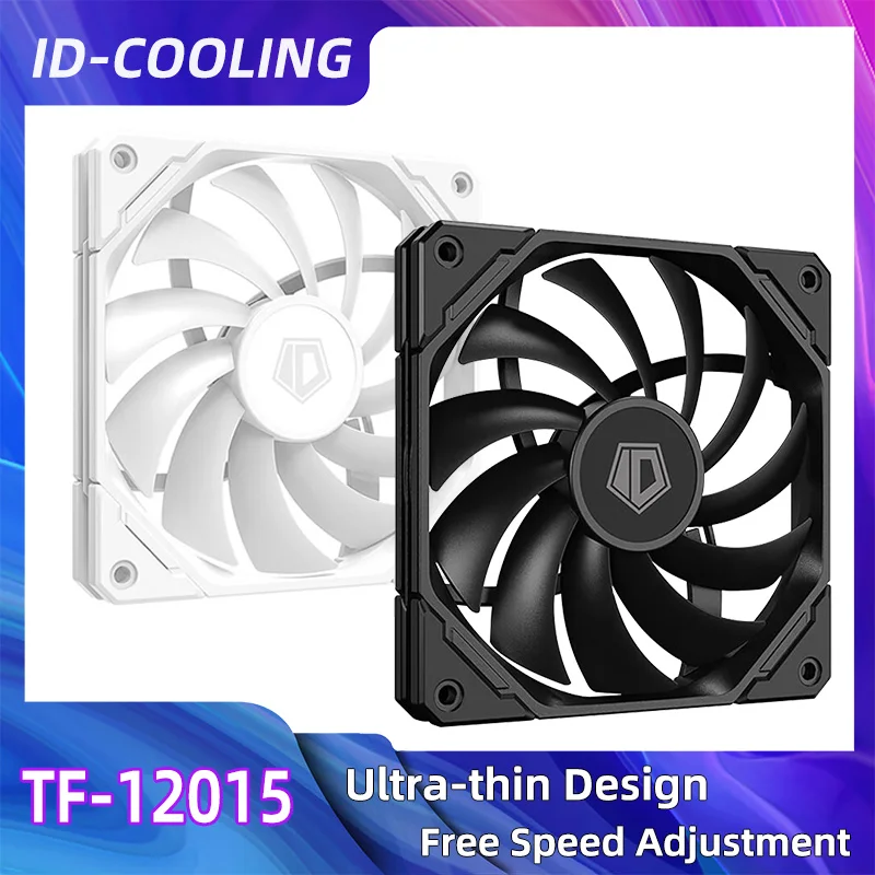 ID-COOLING TF-12015 120mm Ventilador de refrigeração Espessura 15mm Ultra-fino PC Case Fan 4Pin PWM Controle de temperatura Mudo CPU Cooler ID-COOLING TF-12015 120mm Ventilador de refrigeração Espessura 15mm Ultra-fino PC Case Fan 4Pin PWM Controle de temperatura Mudo CPU Cooler