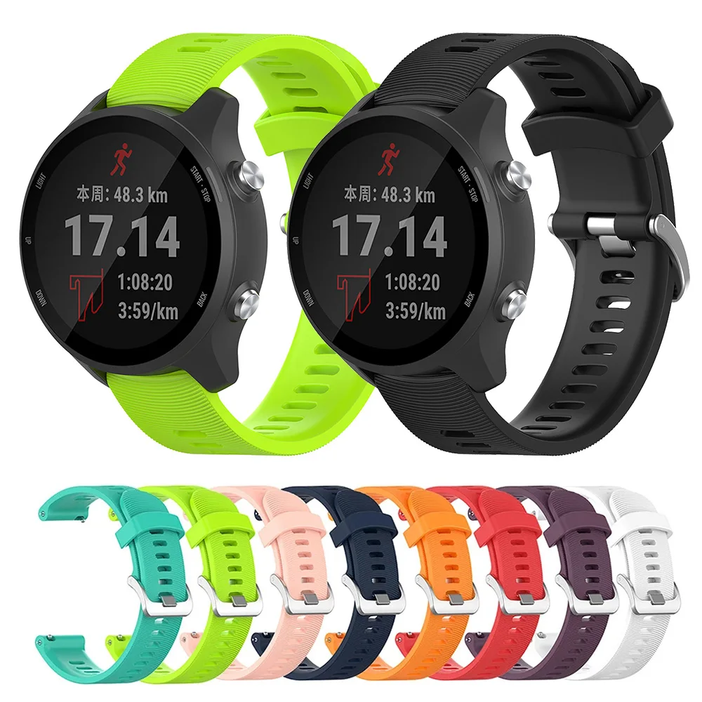 Pulseira de silicone de 20mm para garmin forerunner 245 245m 645 pulseira de relógio inteligente de substituição para garmin vivoactive 5 venu Pulseira de silicone de 20mm para garmin forerunner 245 245m 645 pulseira de relógio inteligente de substituição para garmin vivoactive 5 venu