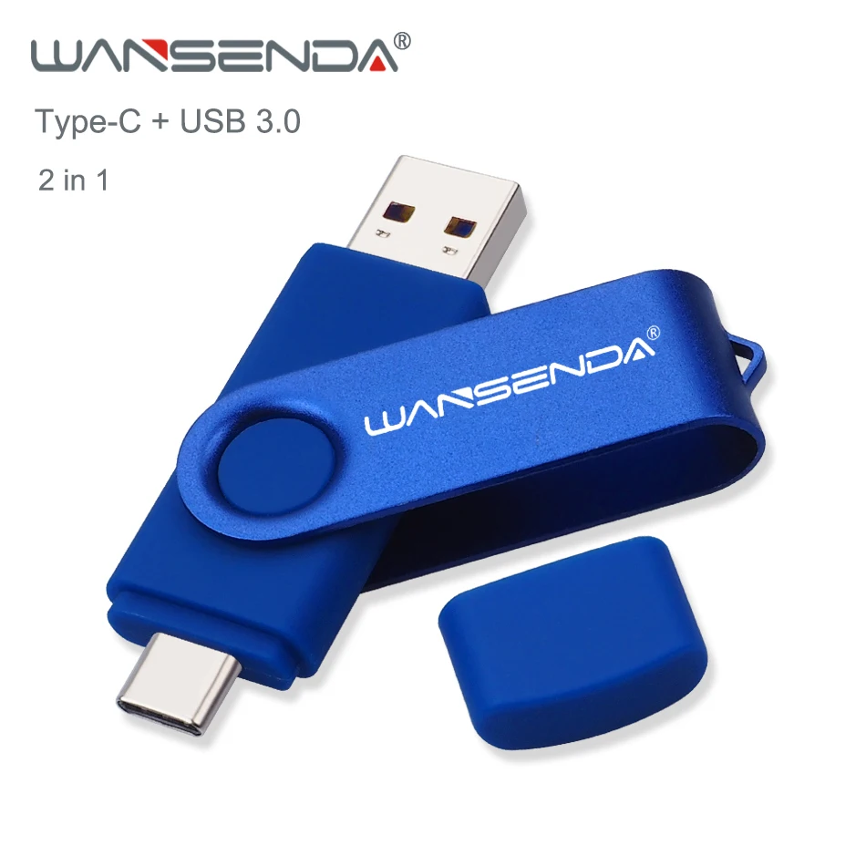 Wansenda USB Flash Drive 512GB 256GB USB 3.0 Pen Drive 128GB Cle USB Stick para Tipo C Android/PC 64GB Pendrive 32GB Memoria USB