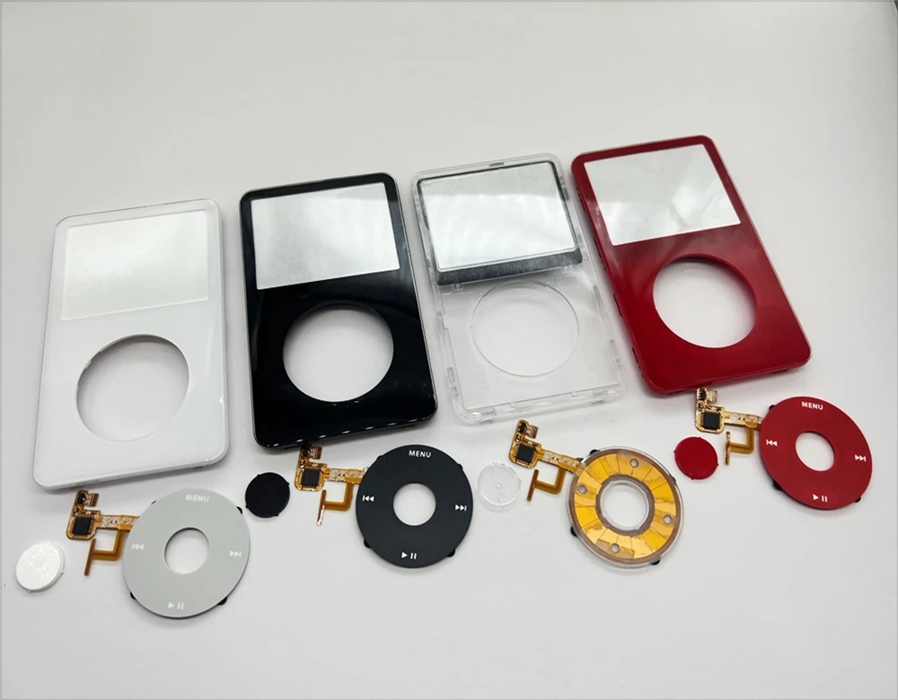 Tampa da caixa da placa frontal botão central clickwheel várias combinações para iPod 5a geração vídeo 30gb 60gb 80gb