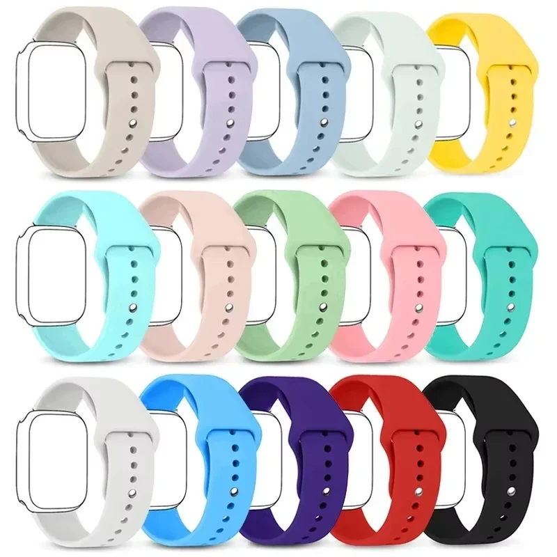 Pulseira de silicone para apple watch, pulseira esportiva de 45mm 44mm 40mm 41mm 42mm-46mm série iwatch 8 7 6 5 4 3 se 9 10 ultra 2 49mm