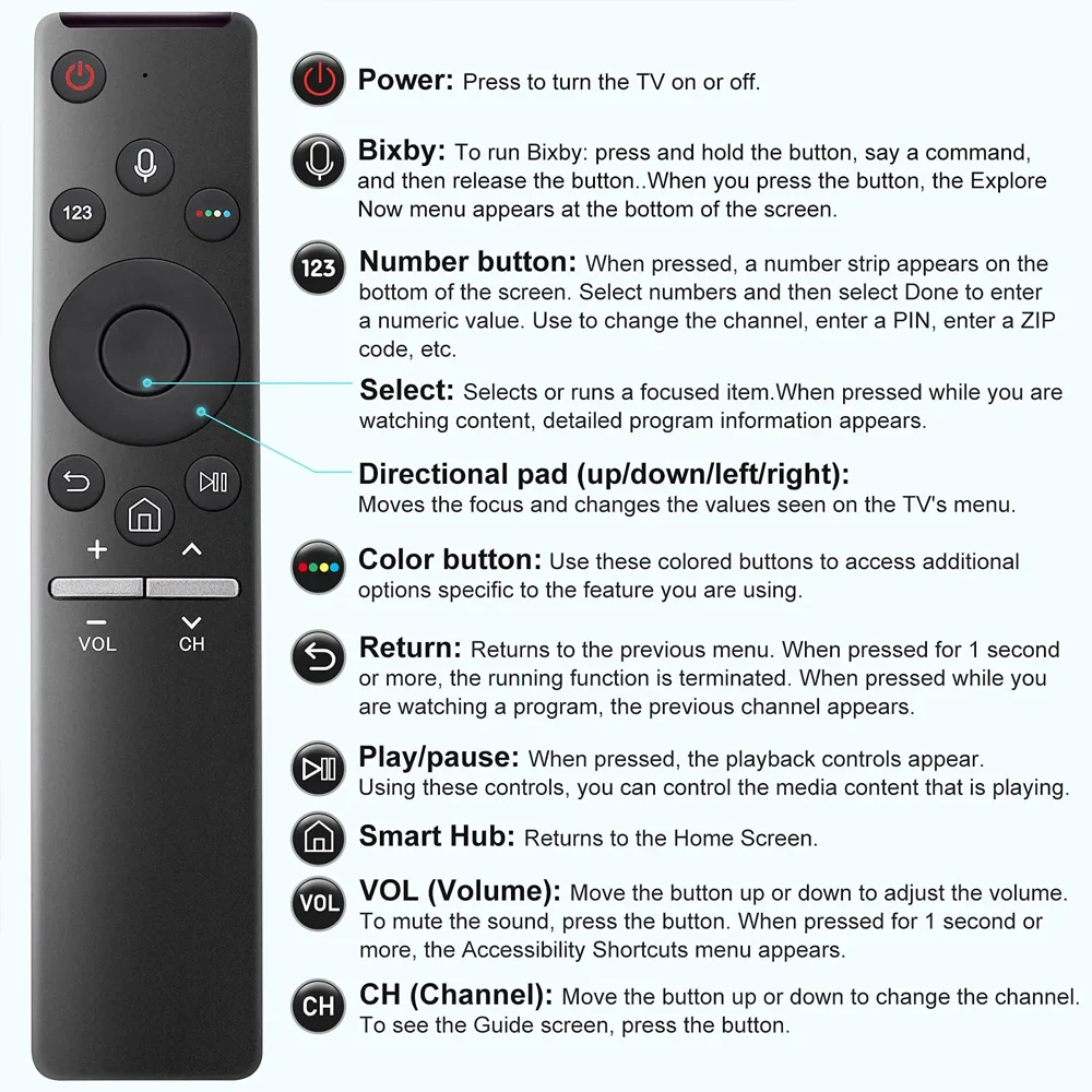 Controle remoto de substituição de voz BN59-01266A para Samsung Smart TV Controle remoto universal para todas as TVs com função de voz Samsung Controle remoto de substituição de voz BN59-01266A para Samsung Smart TV Controle remoto universal para todas as TVs com função de voz Samsung