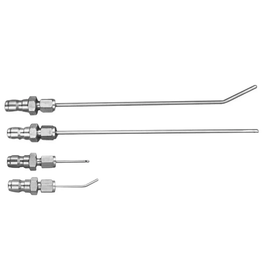 Conjunto de 4 peças de bico de agulha de aço inoxidável de alta pressão para máquinas de lavar roupa de carregamento frontal e aquecedores de água, 225mm de comprimento, 75mm Conjunto de 4 peças de bico de agulha de aço inoxidável de alta pressão para máquinas de lavar roupa de carregamento frontal e aquecedores de água, 225mm de comprimento, 75mm