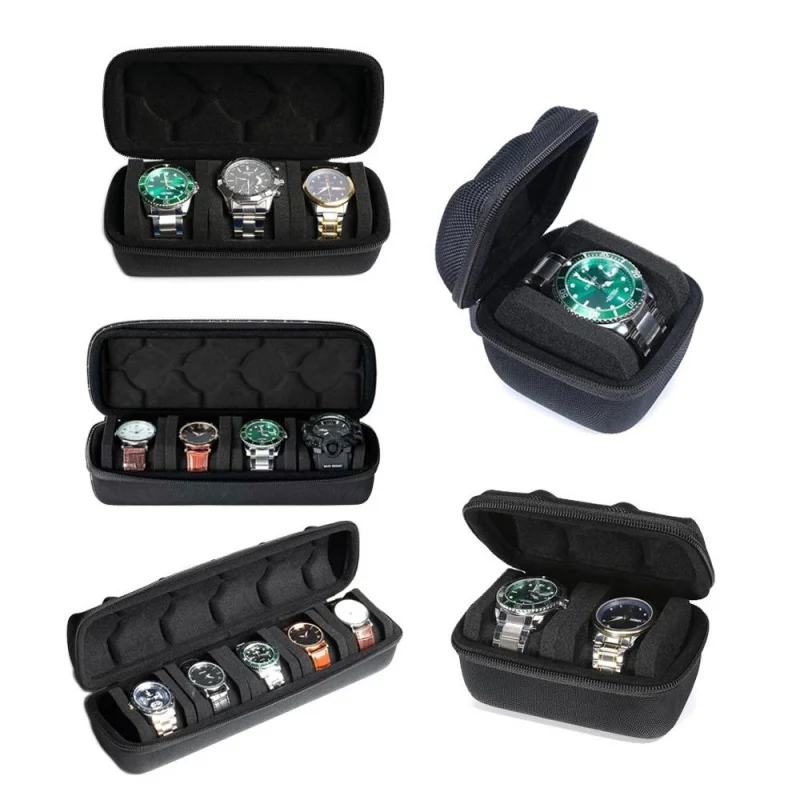 Estojo Organizador de Relógios Portátil para Viagem, Suporte Expositor para Relógios de Pulso e Smartwatches, Presente para Homens e Mulheres Estojo Organizador de Relógios Portátil para Viagem, Suporte Expositor para Relógios de Pulso e Smartwatches, Presente para Homens e Mulheres