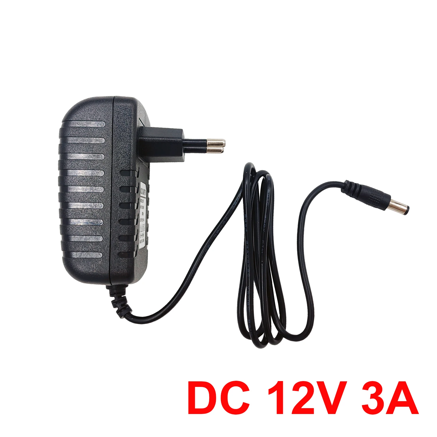 Adaptador de alimentação dc 12v 3a ac 100-240v, carregador de fonte de entrada, adaptador de comutação universal, plugue conversor para câmera cctv dvr nvr led