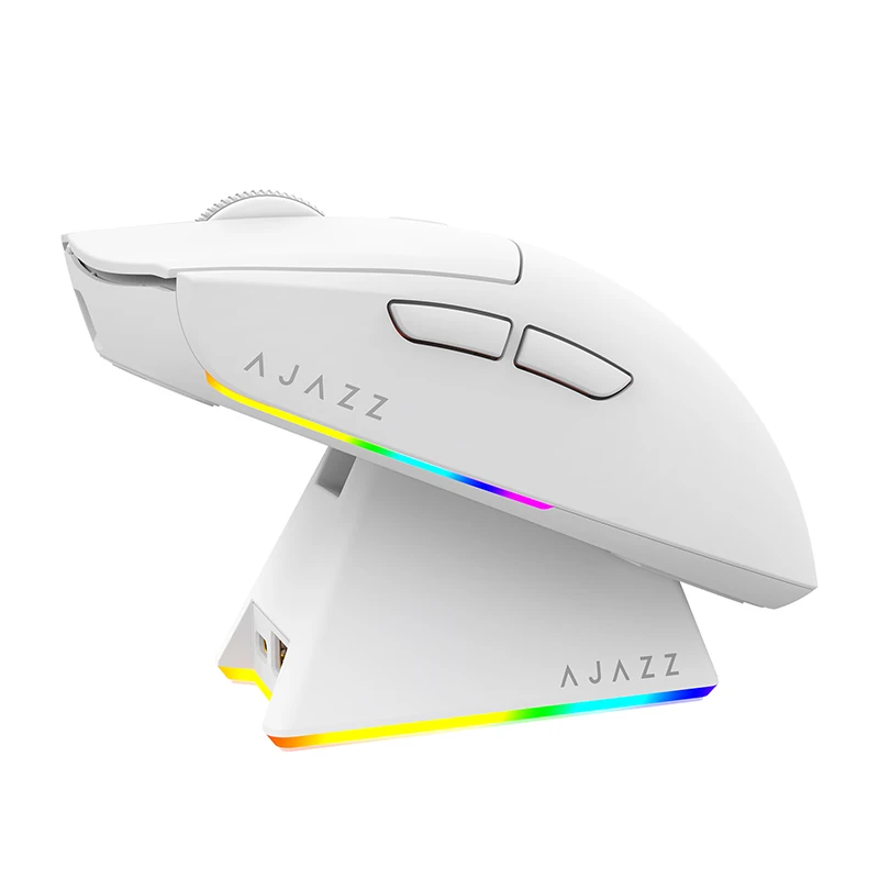 Mouse Gamer Sem Fio AJ139-V2/AJ139P-V3-MC com 12000DPI Máx. e AJ139P MAX com 32000DPI, Base de Carregamento Magnética