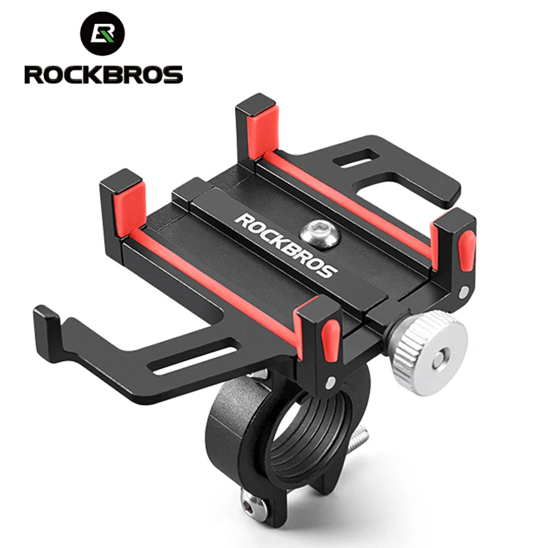 Suporte do telefone rockbros bicicleta elétrica da motocicleta smartphone cnc suporte de liga de alumínio cinco garras titular do telefone bicicleta mecânica