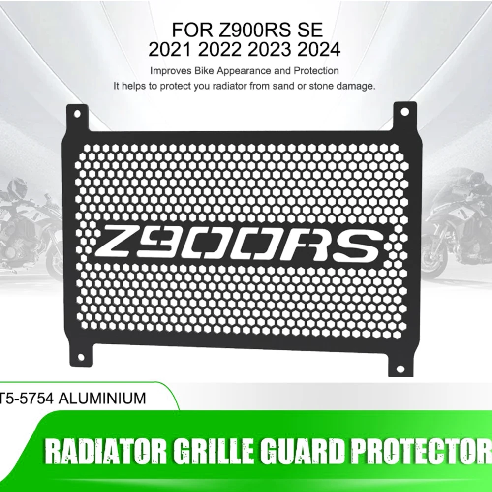 Grade de radiador guarda capa refrigerador água guarda protetor apto para kawasaki z900rs se 2021 2022 2023 2024 acessórios da motocicleta