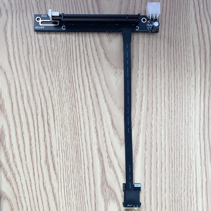 Cabo Extensor M.2 WiFi para X16 M.2 A.E Key NGFF para Mineração Gráfica, Adaptador Riser de Placa de Vídeo PCI-E X16 3.0 com Alimentação GPU 4P 6 Pinos Cabo Extensor M.2 WiFi para X16 M.2 A.E Key NGFF para Mineração Gráfica, Adaptador Riser de Placa de Vídeo PCI-E X16 3.0 com Alimentação GPU 4P 6 Pinos