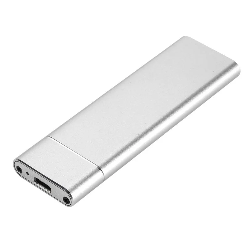 Caixa de Enclosure para HDD M.2 em Liga de Alumínio, Caixa de Disco Rígido Externa B-KEY, Interface USB C, Suporte para Protocolos SATA e NVME