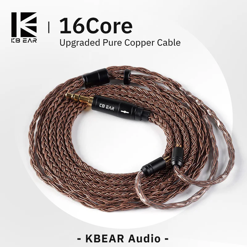 Kbear cabo de fone de ouvido de cobre puro, 16 núcleos, 2 pinos/mmcx/qdc, conector de fones de ouvido, uso para kz edx zsn pro loiro BL-03 kbarr ks1 Kbear cabo de fone de ouvido de cobre puro, 16 núcleos, 2 pinos/mmcx/qdc, conector de fones de ouvido, uso para kz edx zsn pro loiro BL-03 kbarr ks1