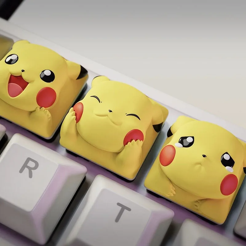 Tecla de Resina 3D Pikachu Desenho Animado Pokémon Kawaii Anime Personalizada para Teclado Mecânico DIY Decoração de Teclado Gamer Presentes Perfeitos Tecla de Resina 3D Pikachu Desenho Animado Pokémon Kawaii Anime Personalizada para Teclado Mecânico DIY Decoração de Teclado Gamer Presentes Perfeitos