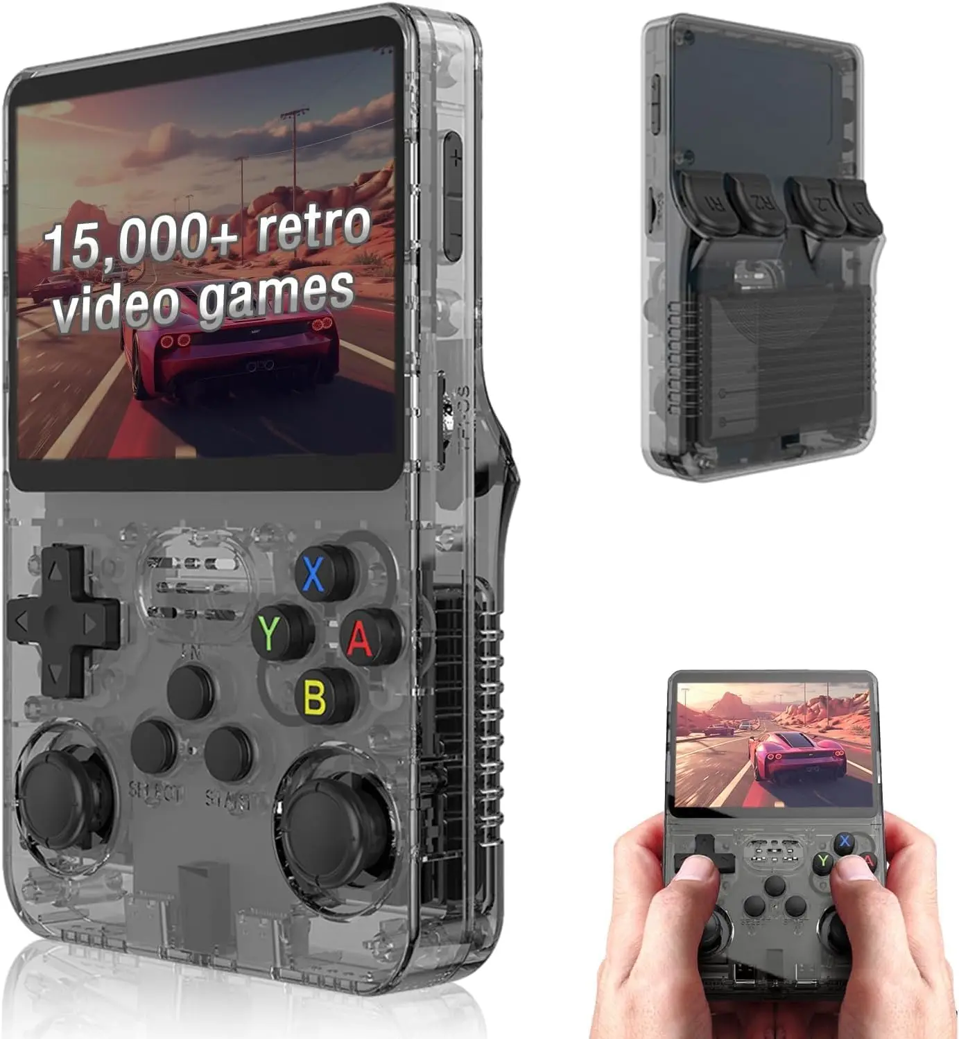 Console de Jogo Retro Portátil R36S, Sistema Clássico ARKOS, Console de Videogame Portátil de 3,5 Polegadas com Cartão Único para Presente Infantil