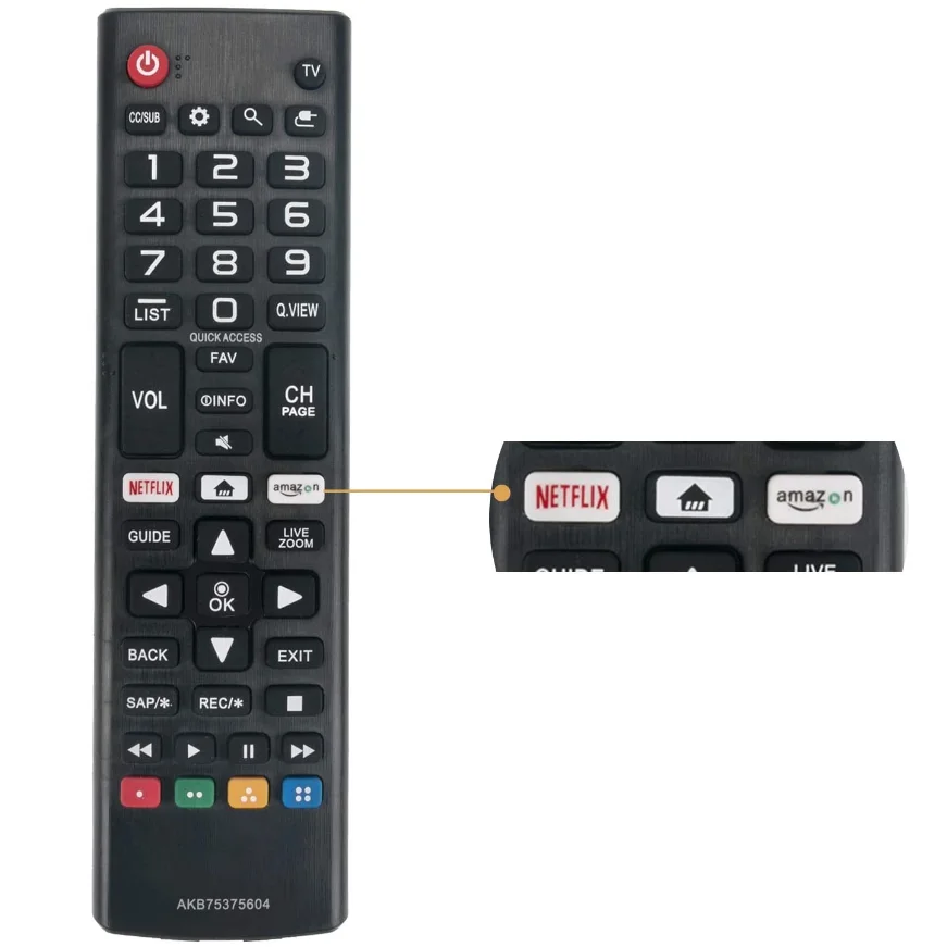 ABS AKB de ALTA QUALIDADE 75375604 CONTROLE REMOTO PARA LG SMART TV 433MHZ