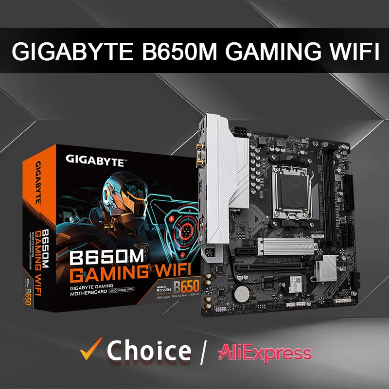 Gigabyte b650m gaming wifi novo suporte para processadores ddr5 m.2 amd ryzen série 7000/8000/9000 soquete am5 placa-mãe