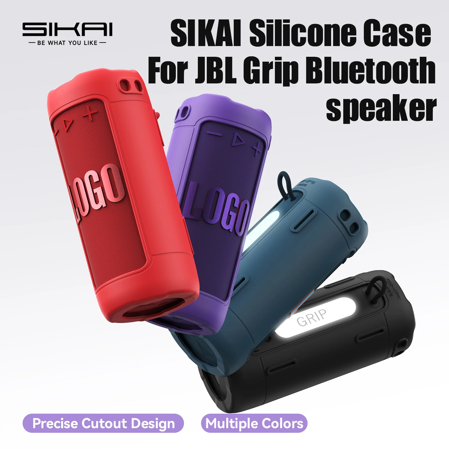 Capa de Silicone SIKAI para JBL Grip, Capa Protetora para Caixa de Som Bluetooth JBL Grip, Capa Protetora Antichoque e Antirrisco Capa de Silicone SIKAI para JBL Grip, Capa Protetora para Caixa de Som Bluetooth JBL Grip, Capa Protetora Antichoque e Antirrisco
