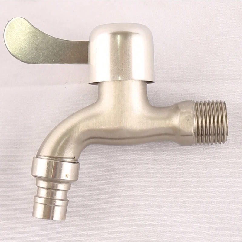 Adaptador de máquina de lavar roupa de aço inoxidável conector torneira do banheiro montado na parede sus304 torneira de lavagem
