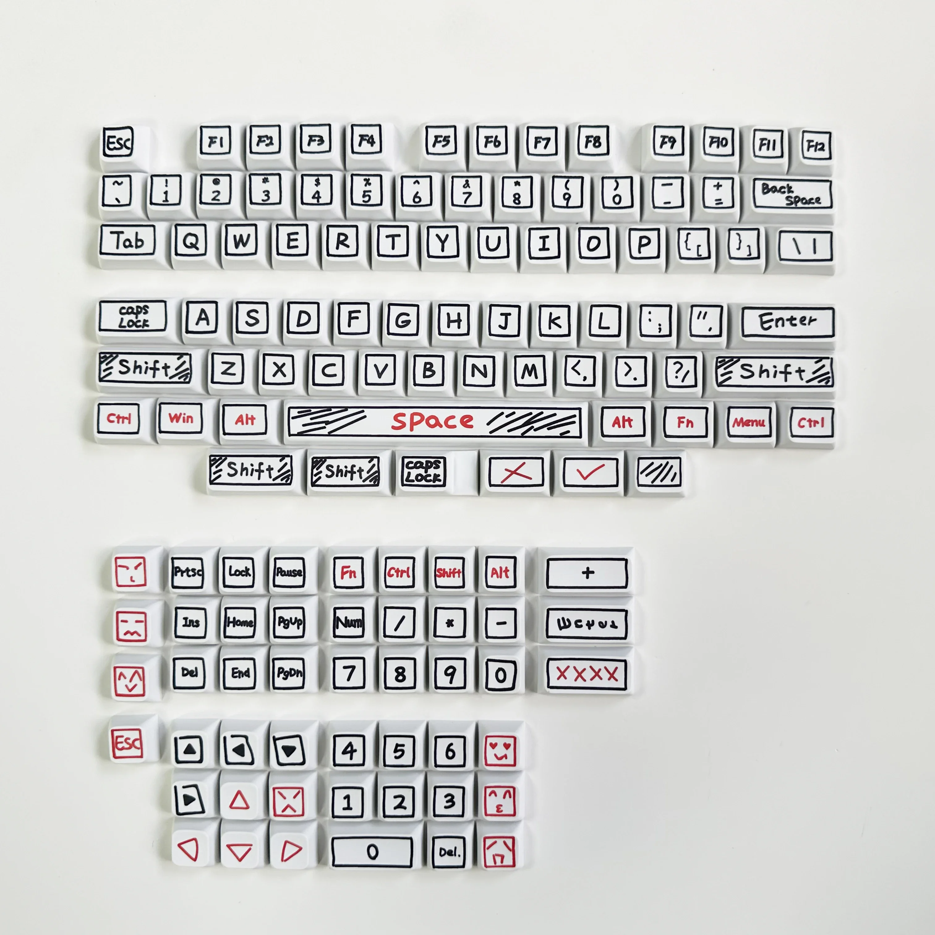 Conjunto de 125 Teclas com Perfil XDA, Tema Grafite, Keycaps PBT com Sublimação de Tinta, Personalizadas DIY para Teclado Mecânico Gamer com Switches MX