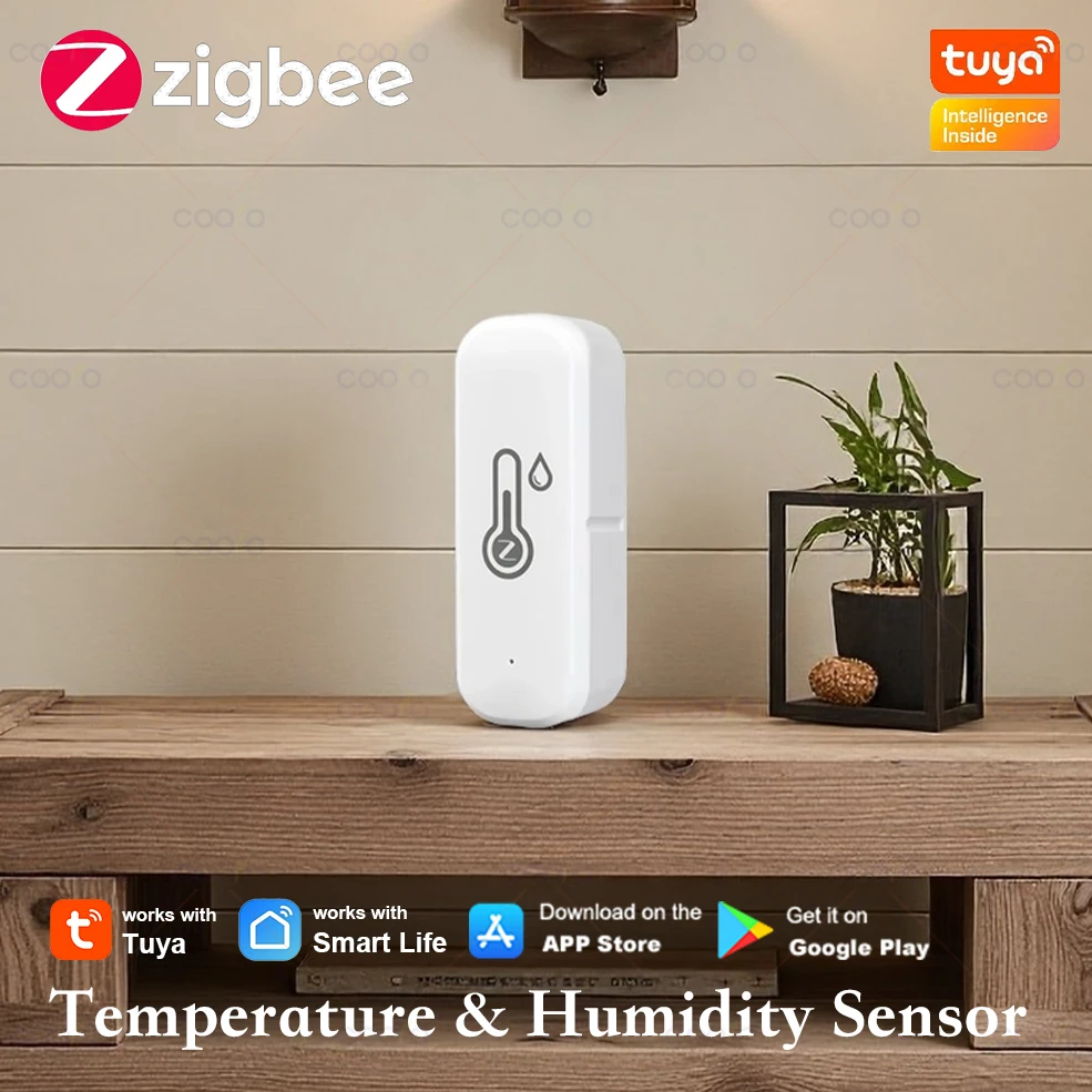 Zigbee 3.0 sensor de umidade temperatura casa inteligente higrômetro interno app monitor remoto trabalho com tuya vida inteligente