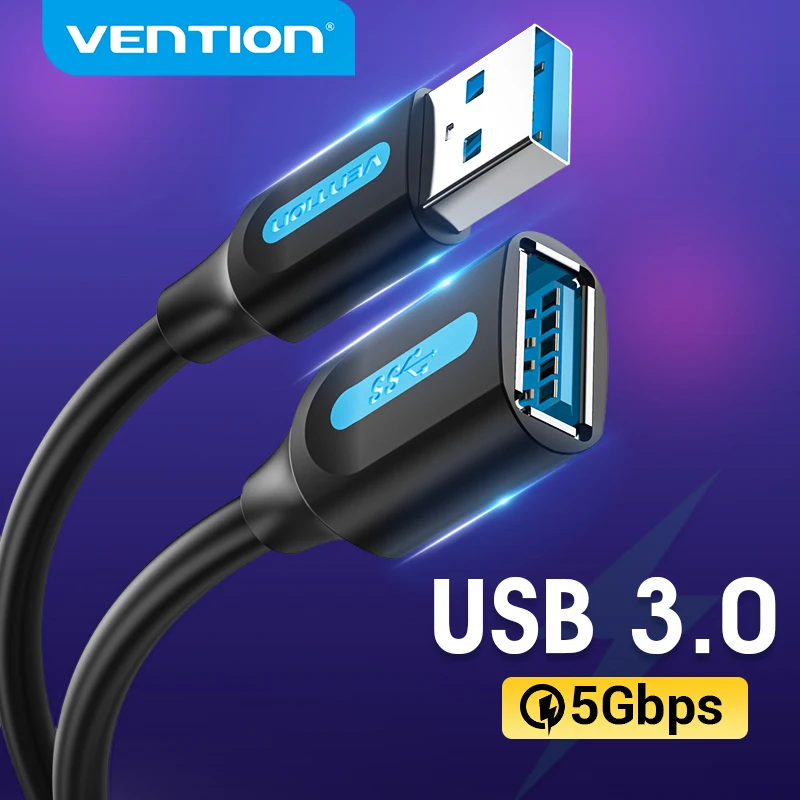 Vention USB 3.0 Cabo de extensão USB 2.0 Cabo de dados USB macho para fêmea para Smart TV PS4 Xbox One PC Cabo de extensão USB 3.0