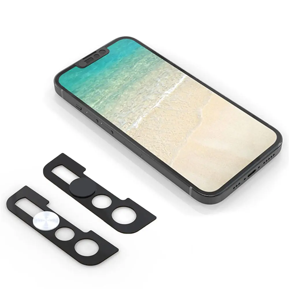 Telefone Lens Metal Privacidade Cap, Capa Webcam, Câmera Frontal Slider, Etiqueta, Acessórios para iPhone 13, Pro Max, Mini, Novo