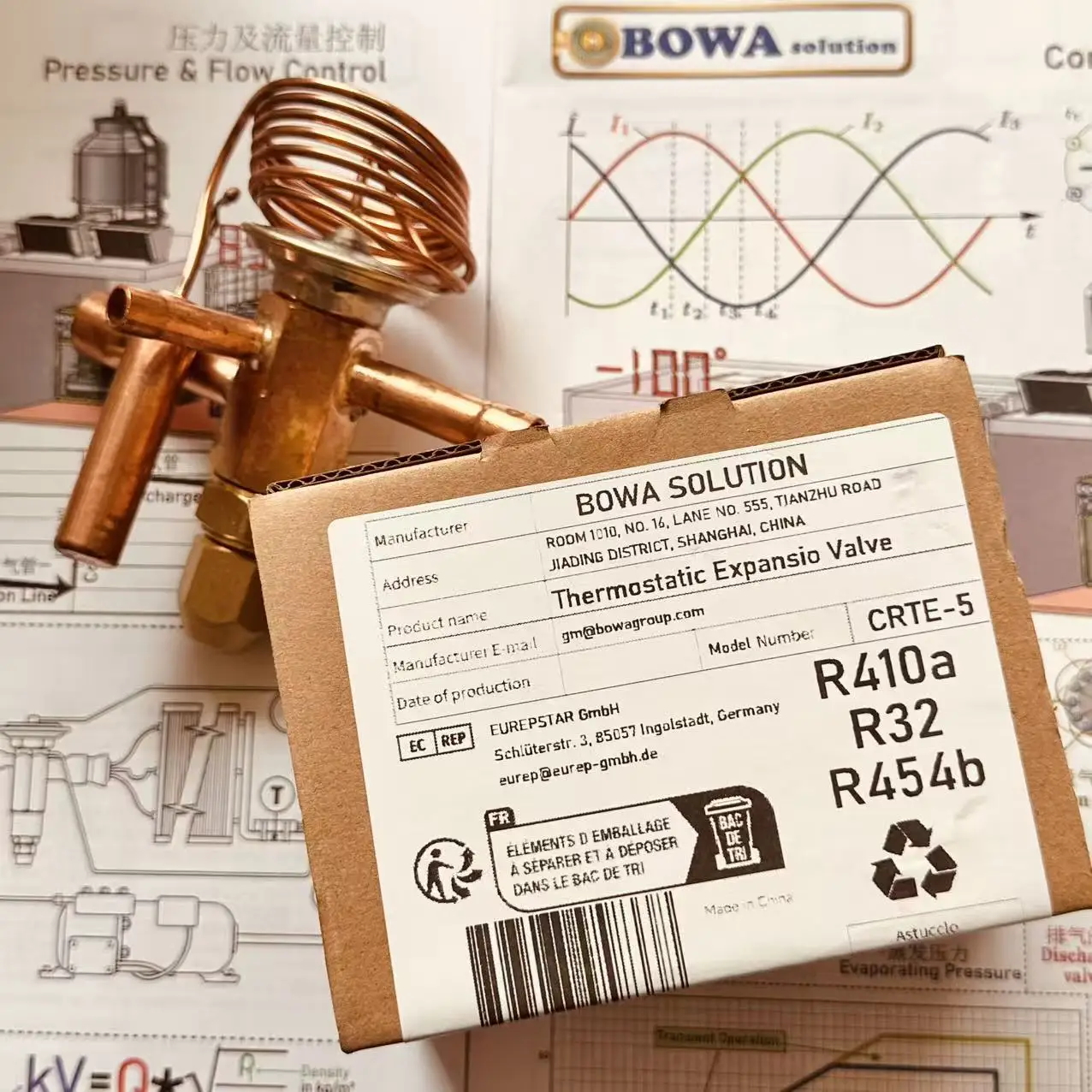 Válvula de Expansão Termostática R410A de 12.000 BTU para Aquecedores de Água com Bomba de Calor Ar-Água R32 de 5000 Kcal e Sistemas de Ar Condicionado Split Válvula de Expansão Termostática R410A de 12.000 BTU para Aquecedores de Água com Bomba de Calor Ar-Água R32 de 5000 Kcal e Sistemas de Ar Condicionado Split