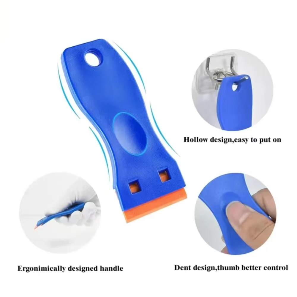Raspador de Lâminas de Plástico para Limpeza de Pisos, Fogões, Vidros de Carros e Janelas