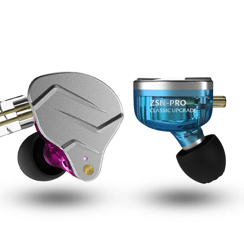 KZ ZSN PRO Fones de ouvido 1DD + 1BA Unidade híbrida HIFI Bass Earbud Cabo substituível