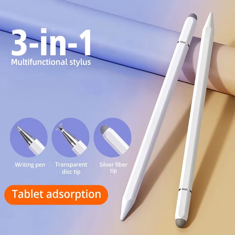 Caneta Stylus Universal 3 em 1 para iPad, Samsung, Xiaomi, Huawei, Caneta para Telefone e Tablet, Caneta de Toque para Tela Caneta Stylus Universal 3 em 1 para iPad, Samsung, Xiaomi, Huawei, Caneta para Telefone e Tablet, Caneta de Toque para Tela