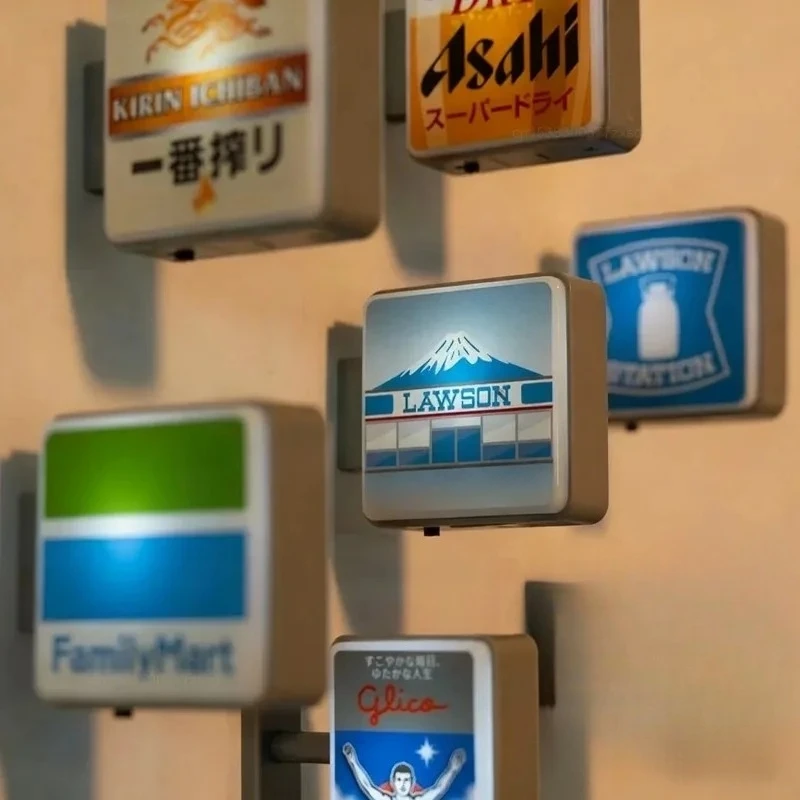 1 unidade Ímã de Geladeira Decorativo Dotonbori Glico Lake Kawaguchi-ko Town Lawson, Placa Luminosa e Adesivo Magnético para Geladeira