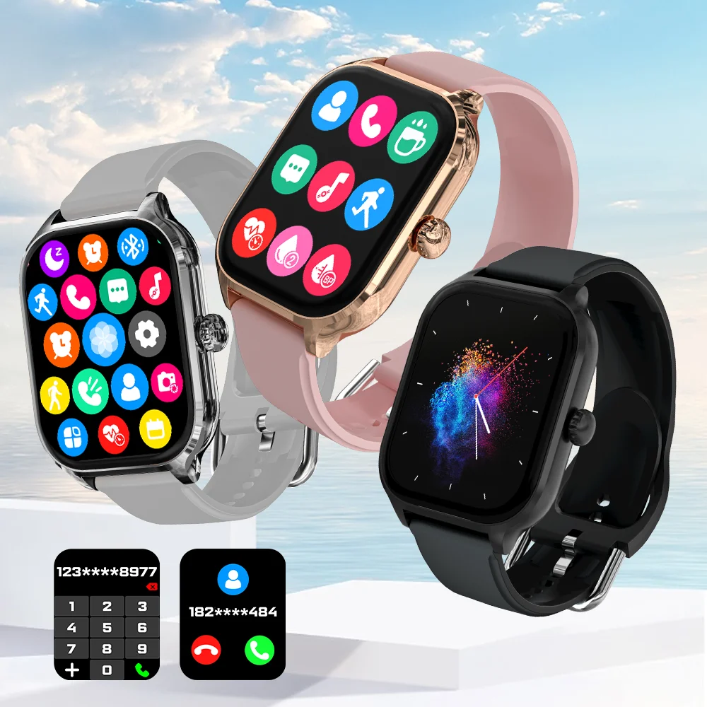 LAXASFIT H9 Smartwatch Dial para atender as chamadas Rastreamento de calorias Frequência cardíaca Monitoramento de oxigênio no sangue Bluetooth Relógio inteligente