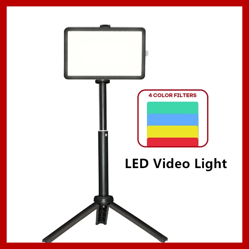Rede webcam luz de preenchimento regulável painel da lâmpada led luz de vídeo com filtros de cor para desktop ao vivo streming youtube tiktok
