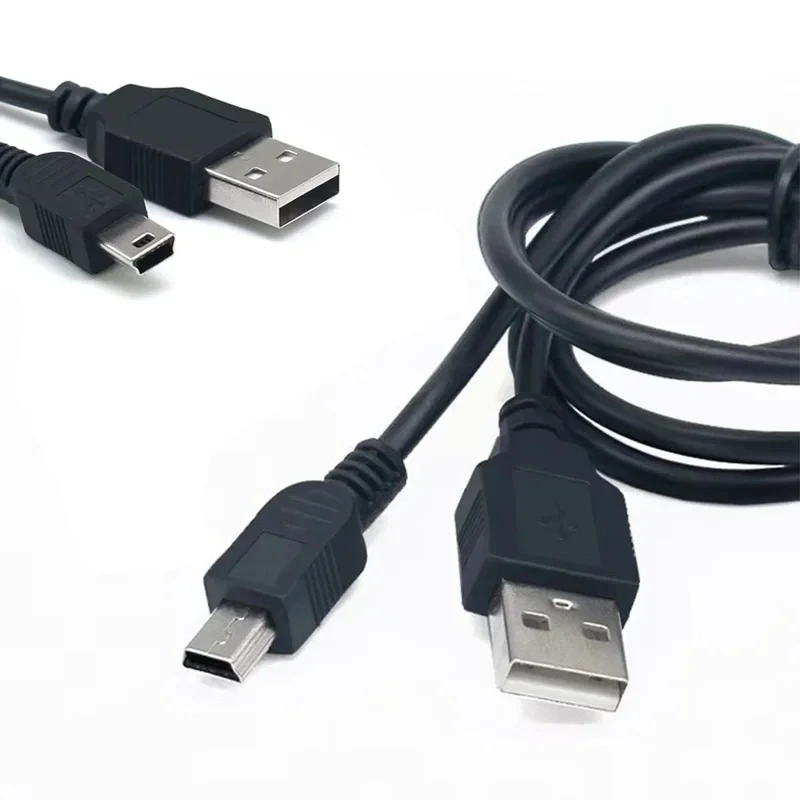 Cabo de Carregamento USB 2.0 de 1-5 Pinos, Macho A para Mini B, para Câmeras Digitais, Cabo Mini USB para Dados e Carregamento Cabo de Carregamento USB 2.0 de 1-5 Pinos, Macho A para Mini B, para Câmeras Digitais, Cabo Mini USB para Dados e Carregamento